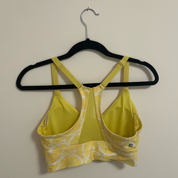 Wildfox Sweat Yellow Lemon Print Sports Bra, Size S - Picture 8 of 16